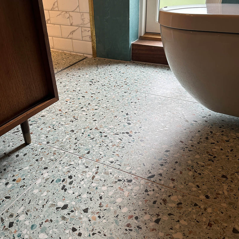 Grønne terrazzo fliser