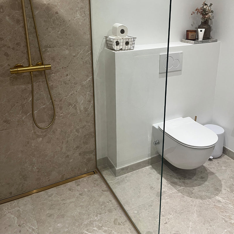 60x60 cm badeværelsesfliser til badeværelse i beige