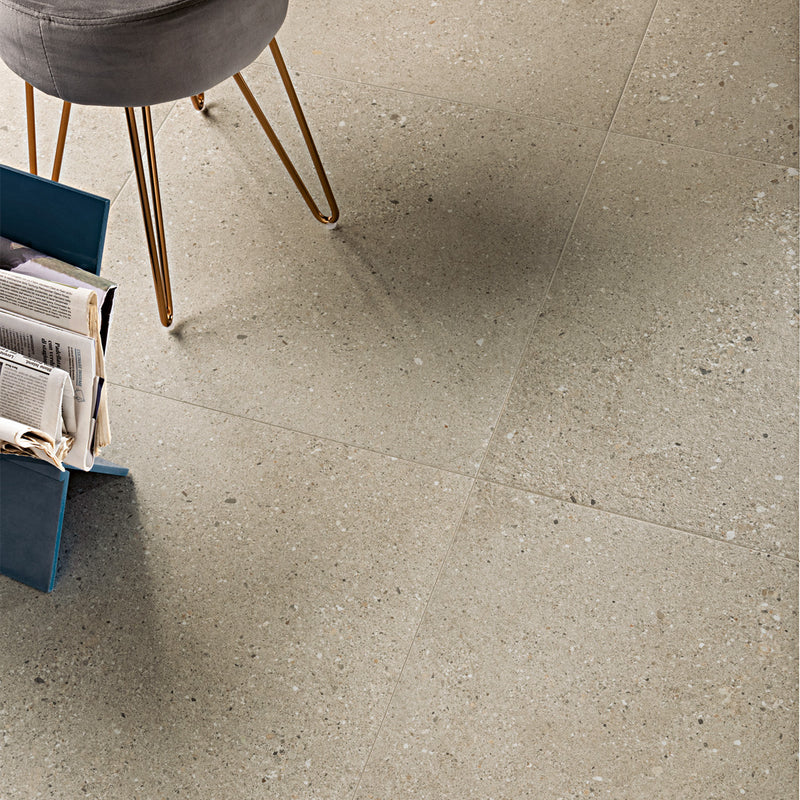 Beige stenlook fliser