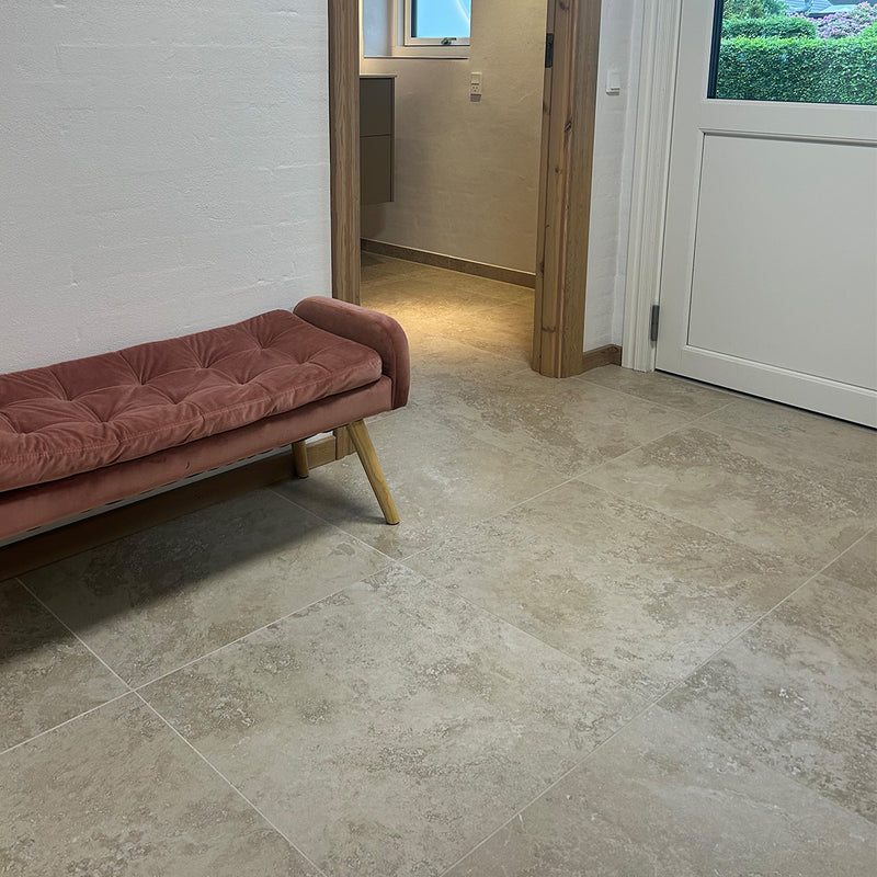 Travertin look fliser i 60x60 cm