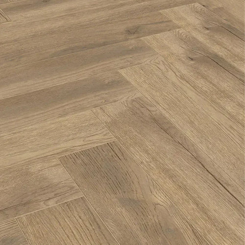 Laminatgulv i sildebensmønster